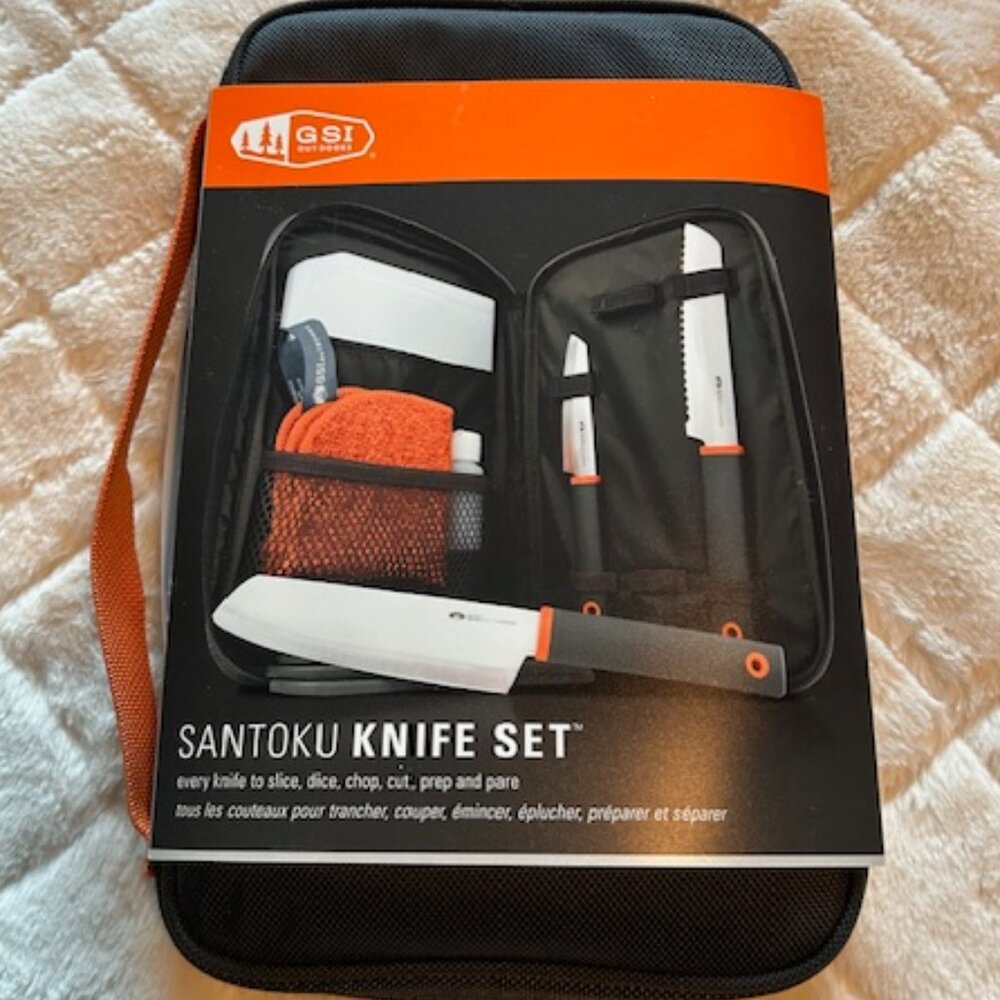 New GSI Outdoors Santoku 7-Piece Knife Set